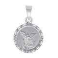 San Miguel (Saint Michael) Round Shape Flower Pendant