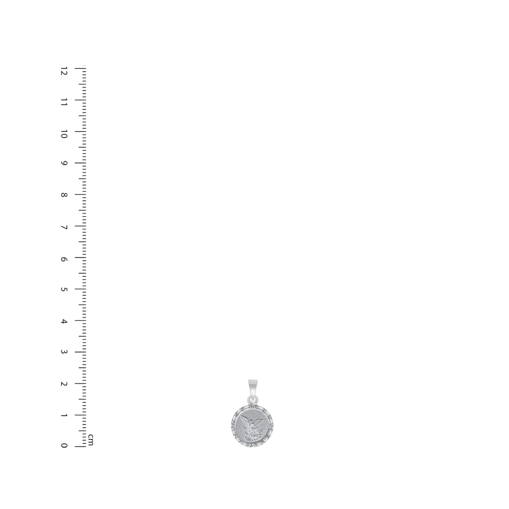 San Miguel (Saint Michael) Round Shape Flower Pendant