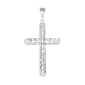 Silver 925 Tube Filigree Cross Pendant