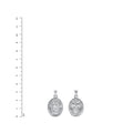 Silver 925 Virgin Mary and Jesus Christ Diamond Cut Oval Shape Pendant
